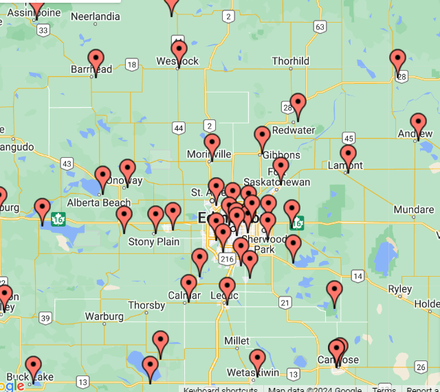 Edmonton Surrounding Regions