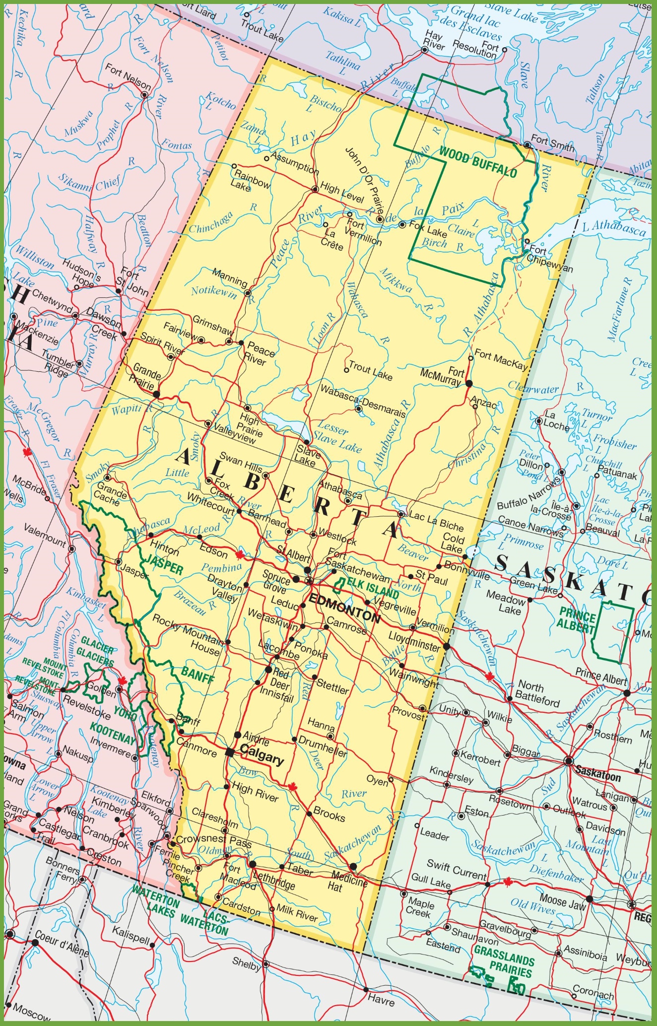 map of alberta with cities        <h3 class=